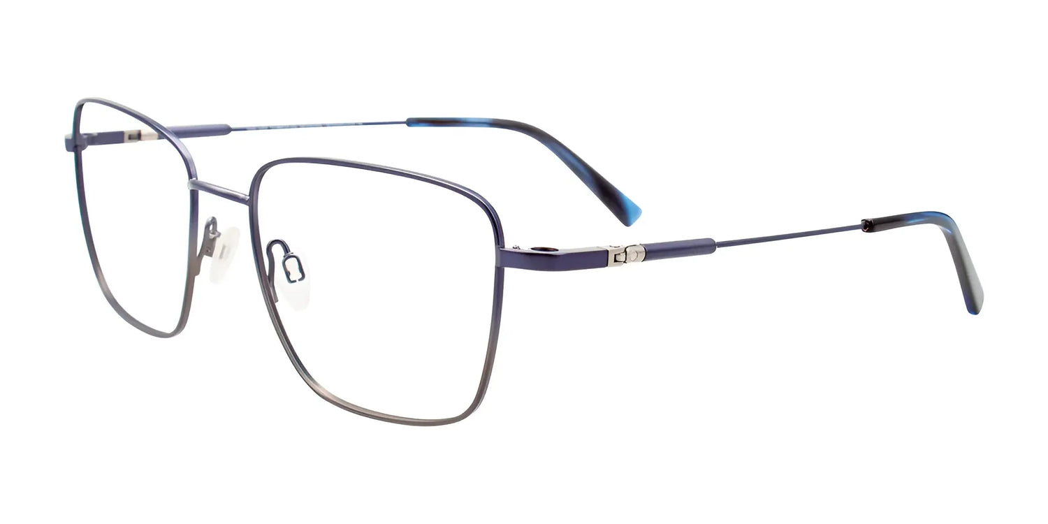 OAK NYC O3015 Eyeglasses with Clip-on Sunglasses Blue & Green Gradient / Blue OAK NYC O3015 Eyeglasses with Clip-on Sunglasses Blue & Green Gradient / Blue