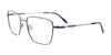 OAK NYC O3015 Eyeglasses with Clip-on Sunglasses | Size 55 / Blue & Green Gradient/Blue