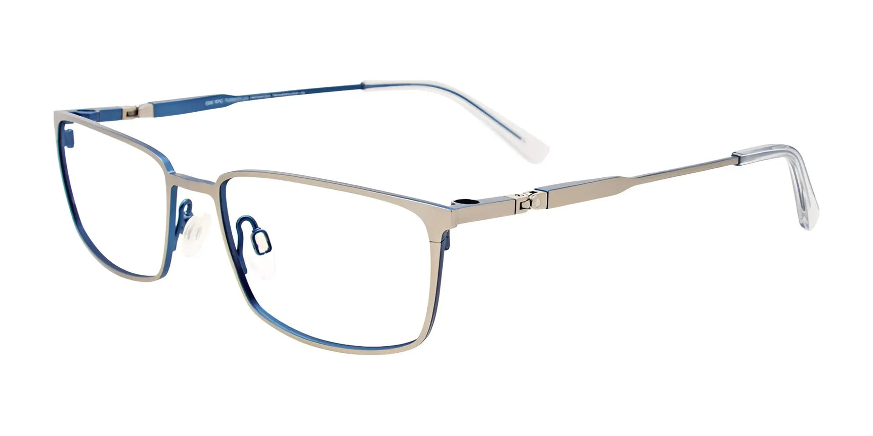 OAK NYC O3018 Eyeglasses with Clip-on Sunglasses Steel & Blue OAK NYC O3018 Eyeglasses with Clip-on Sunglasses Steel & Blue