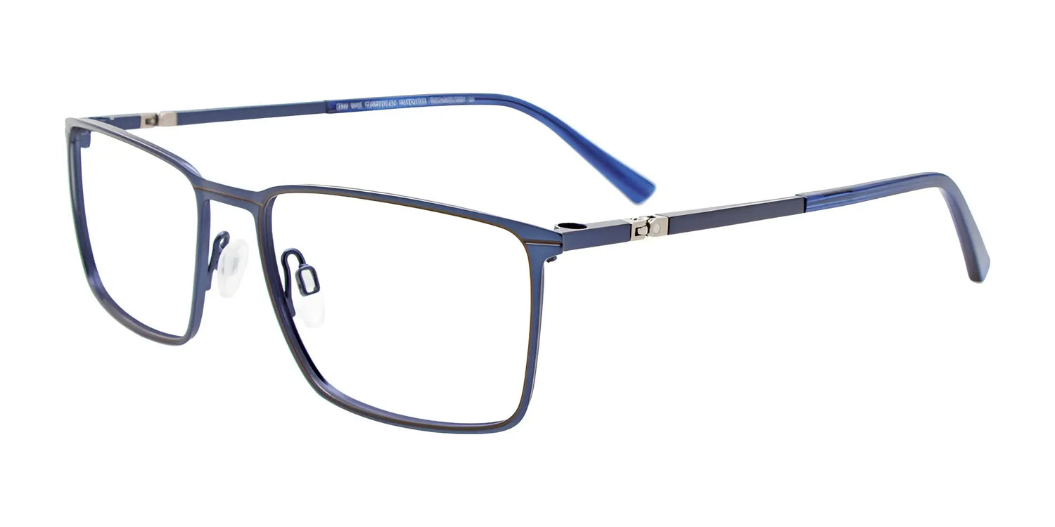 OAK NYC O3020 Eyeglasses with Clip-on Sunglasses Blue & Black OAK NYC O3020 Eyeglasses with Clip-on Sunglasses Blue & Black