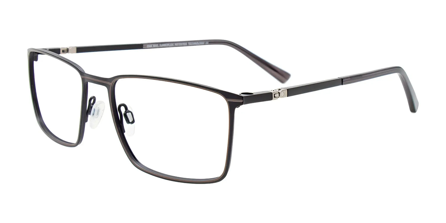 OAK NYC O3020 Eyeglasses with Clip-on Sunglasses Black & Brown OAK NYC O3020 Eyeglasses with Clip-on Sunglasses Black & Brown