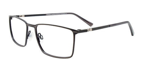 OAK NYC O3020 Eyeglasses with Clip-on Sunglasses / Size 54 / Black & Brown