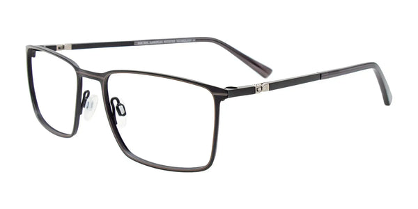 OAK NYC O3020 Eyeglasses with Clip-on Sunglasses | Size 54 / Black & Brown