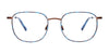 OAK NYC O3021 Eyeglasses with Clip-on Sunglasses | Size 50 / Blue Tortoise