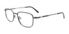 OAK NYC O3022 Eyeglasses with Clip-on Sunglasses | Size 50 / Dark Blue/Steel