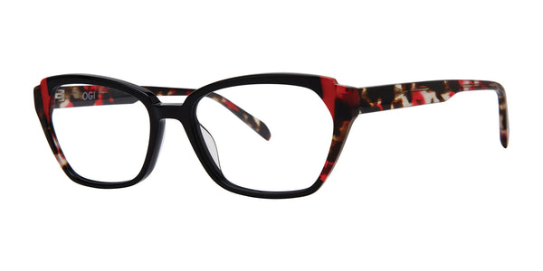 OGI BUTTER QUEEN Eyeglasses | Size 53 / Black Red Tortoise