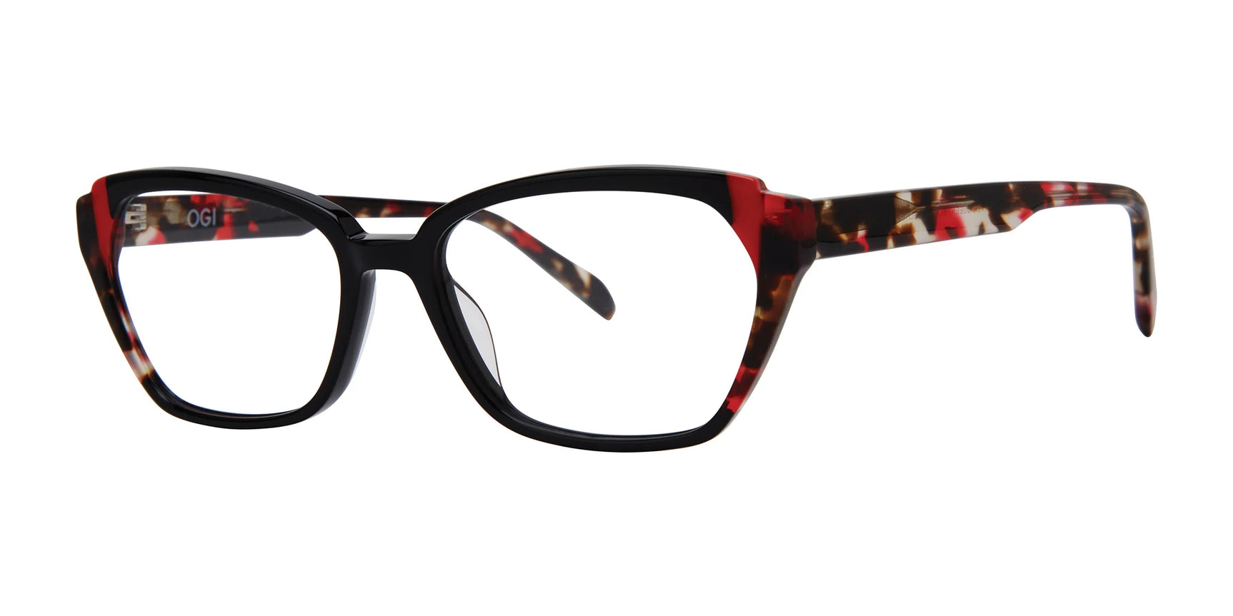 OGI BUTTER QUEEN Eyeglasses Black Red Tortoise OGI BUTTER QUEEN Eyeglasses Black Red Tortoise
