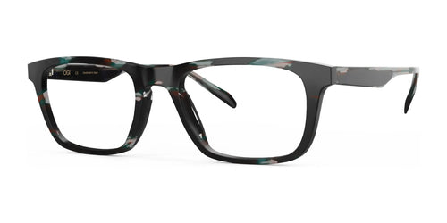 OGI CERTAINLY Eyeglasses / Size 56 / Green Tortoise Stripe