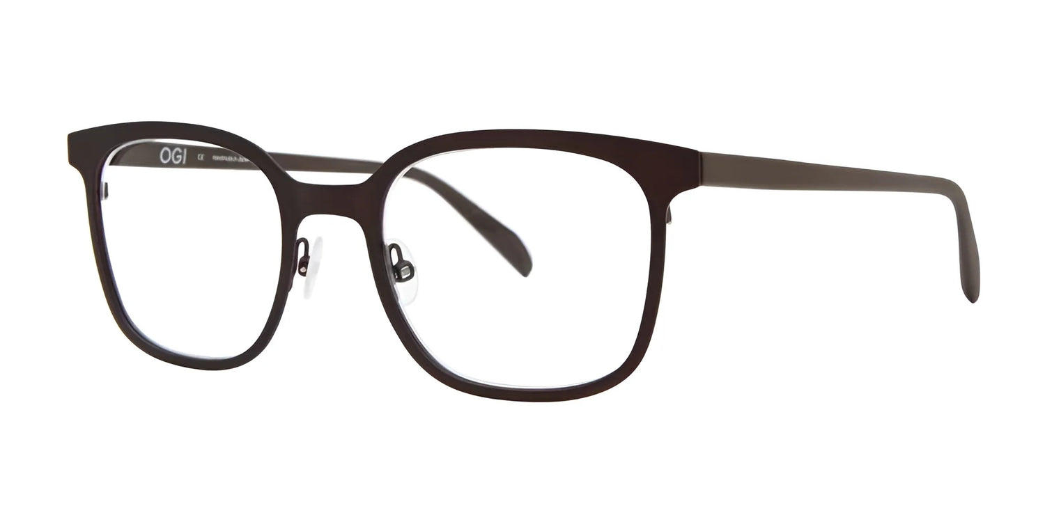 OGI DARN TOOTIN Eyeglasses Brown Suede OGI DARN TOOTIN Eyeglasses Brown Suede
