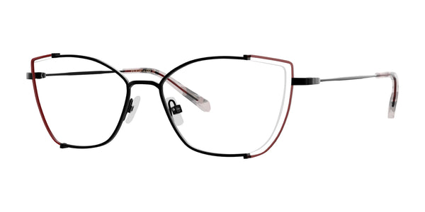 Red Rose DOMENICA Eyeglasses | Size 55 / Black Red