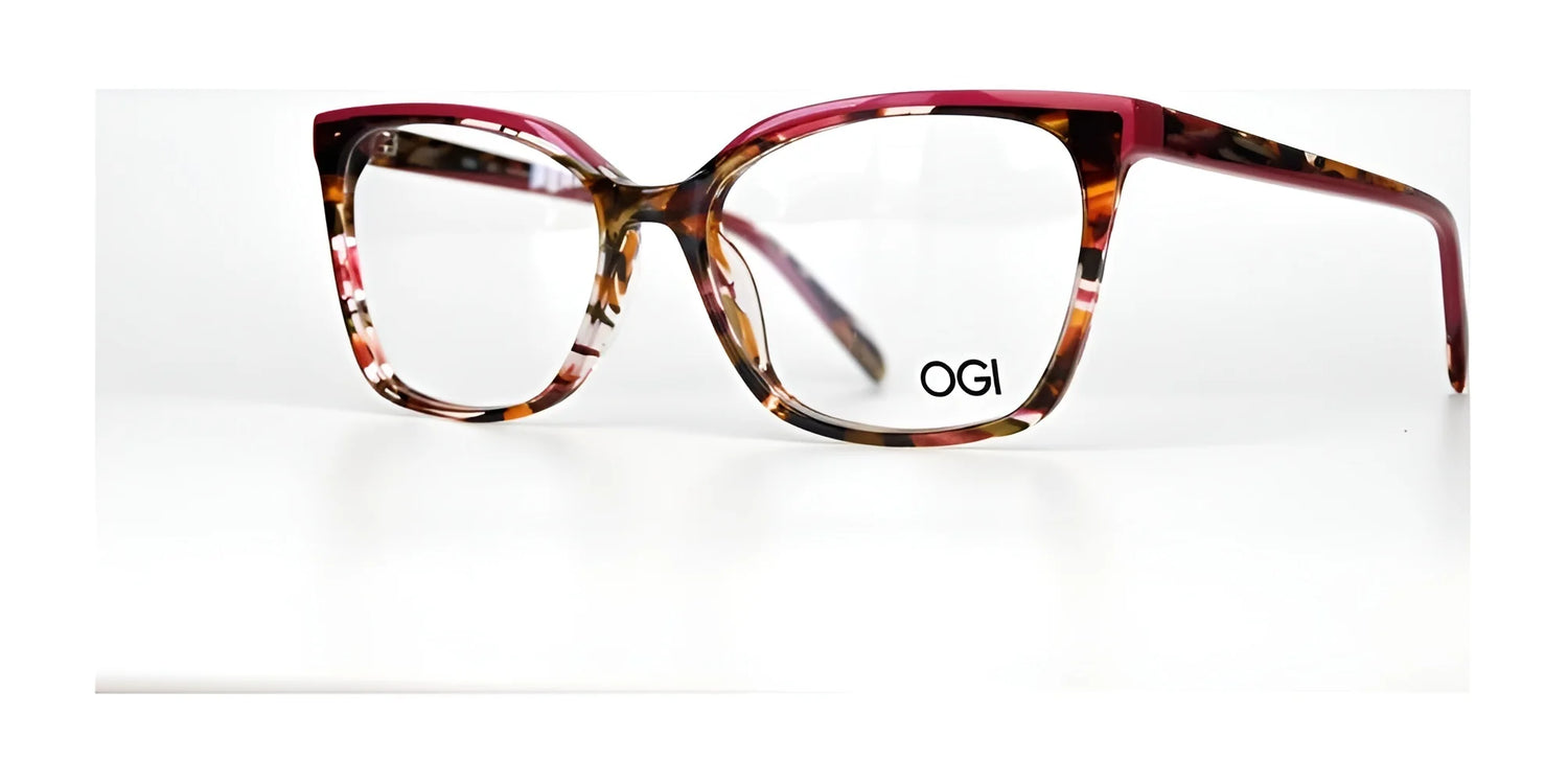 OGI HAPPY TO HELP Eyeglasses Olive Wine Horn OGI HAPPY TO HELP Eyeglasses Olive Wine Horn