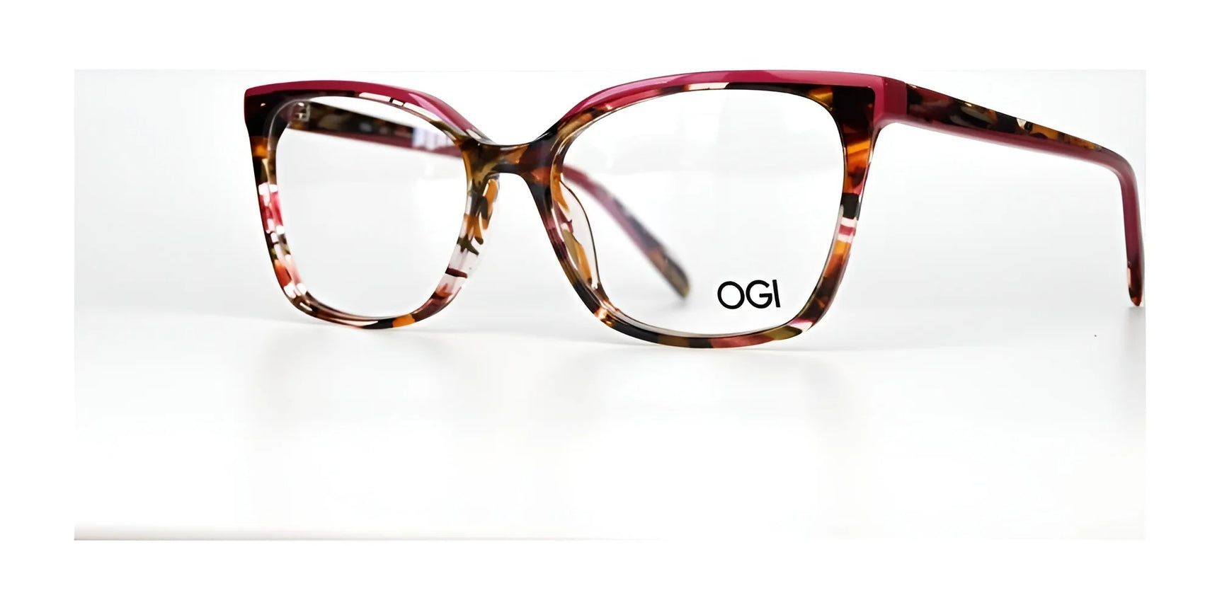 OGI HAPPY TO HELP Eyeglasses Olive Wine Horn OGI HAPPY TO HELP Eyeglasses Olive Wine Horn