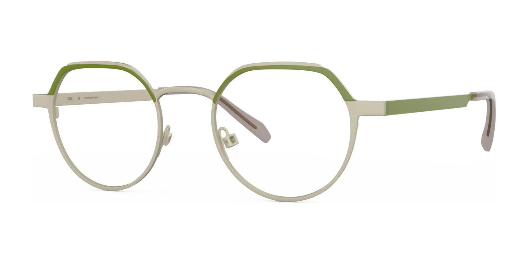 OGI HOGWASH Eyeglasses Matte Green Ivory Velour OGI HOGWASH Eyeglasses Matte Green Ivory Velour