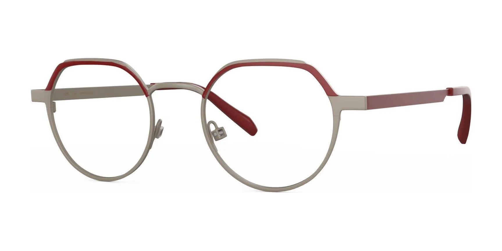 OGI HOGWASH Eyeglasses Matte Red Grey Velour OGI HOGWASH Eyeglasses Matte Red Grey Velour