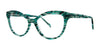 OGI HOT DISH Eyeglasses | Size 54 / Green Lines Matte