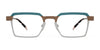 OGI MANY THANKS Eyeglasses | Size 50 / Olive Tan Hues