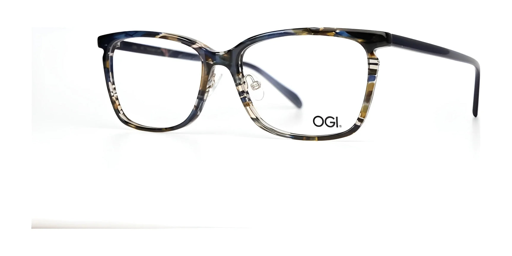 OGI MY OH MY Eyeglasses Blue Brown Waves OGI MY OH MY Eyeglasses Blue Brown Waves