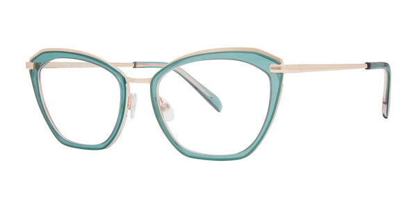 OGI PIECE OF PIE Eyeglasses | Size 53 / Emerald/Rose Gold