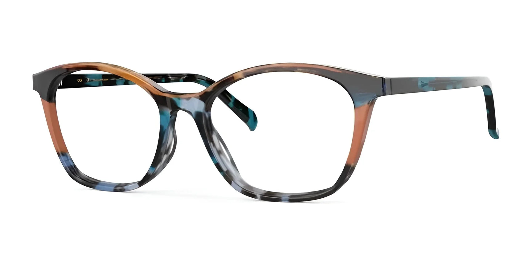 OGI TRES CHIC Eyeglasses Teal Sun Burst OGI TRES CHIC Eyeglasses Teal Sun Burst