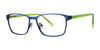 OGI Kids GREY DUCK Eyeglasses | Size 50 / Navy/Dayglow Green
