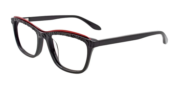 Paradox P5002 Eyeglasses | Size 52 / Black & Red
