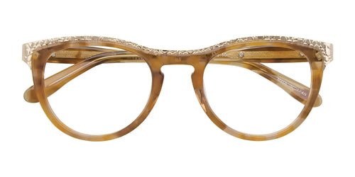 Paradox P5015 Eyeglasses / Size 49 / Marbled Brown & Clear/Shiny Gold