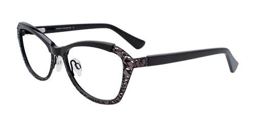 Paradox P5025 Eyeglasses / Size 53 / Black & Gunmetal