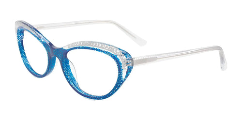 Paradox P5044 Eyeglasses / Size 52 / Blue & Crystal