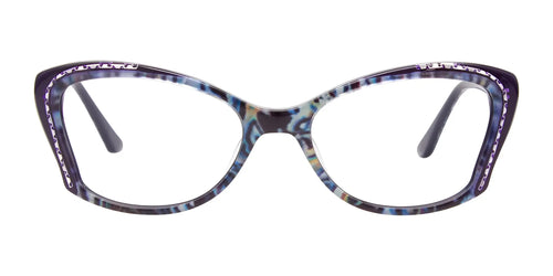 Paradox P5045 Eyeglasses / Size 52 / Dark Blue & Purple & Marbled Pearl Blue