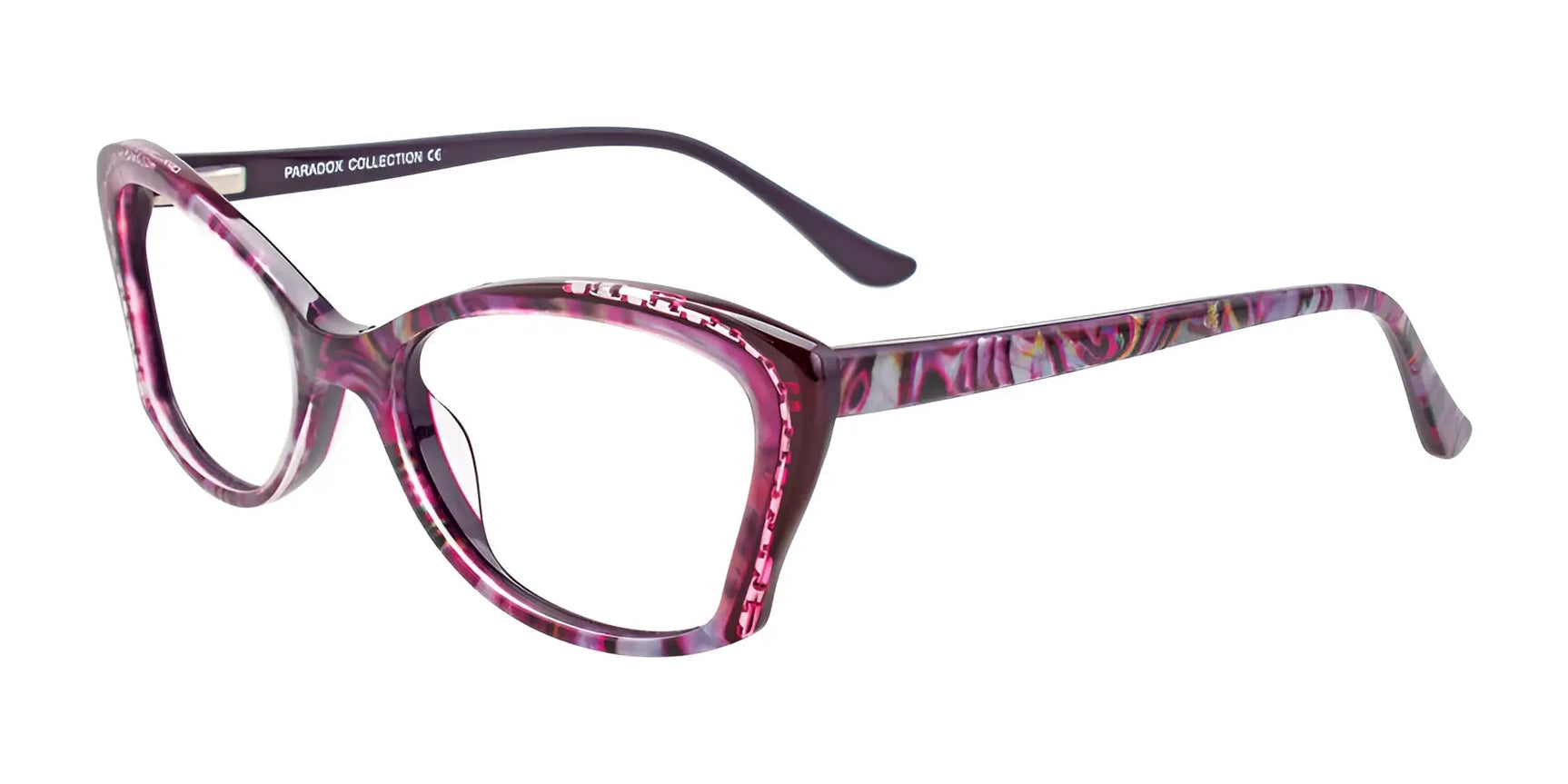 Paradox P5045 Eyeglasses Violet & Red & Marbeld Pearl Pink Paradox P5045 Eyeglasses Violet & Red & Marbeld Pearl Pink