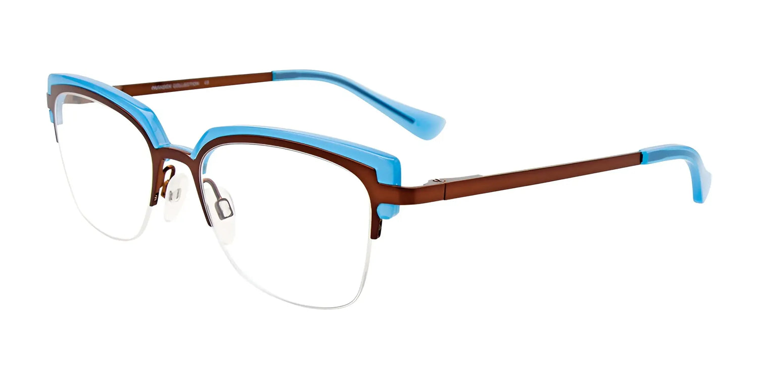 Paradox P5054 Eyeglasses Satin Dark Brown & Blue Paradox P5054 Eyeglasses Satin Dark Brown & Blue