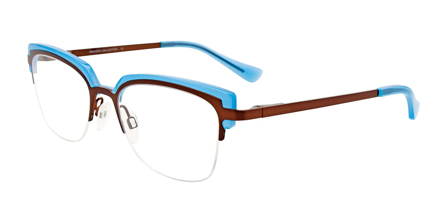 Paradox P5054 Eyeglasses Satin Dark Brown & Blue Paradox P5054 Eyeglasses Satin Dark Brown & Blue