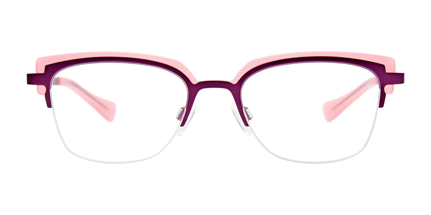 Paradox P5054 Eyeglasses | Size 50 by Paradox in pink and purple, featuring clear prescription-ready lenses, displayed on a white background for a stylish look. Paradox P5054 Eyeglasses | Size 50 by Paradox in pink and purple, featuring clear prescription-ready lenses, displayed on a white background for a stylish look.