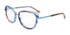 Paradox P5062 Eyeglasses | Size 53 / Blue Marbled & Light Blue & Brown Marbled