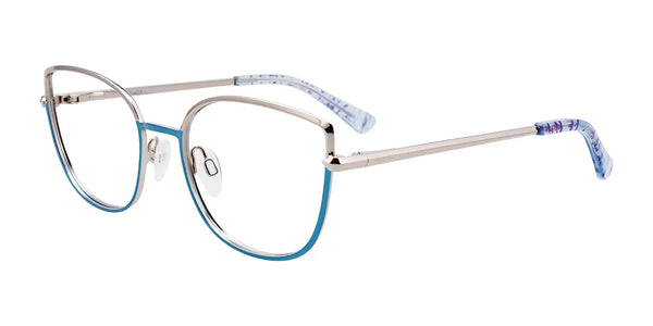 Paradox P5069 Eyeglasses | Size 52 / Shiny Blue & Silver