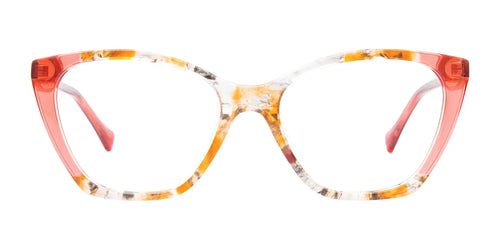 Paradox P5075 Eyeglasses / Size 52 / Brown Marbled & Crystal Coral