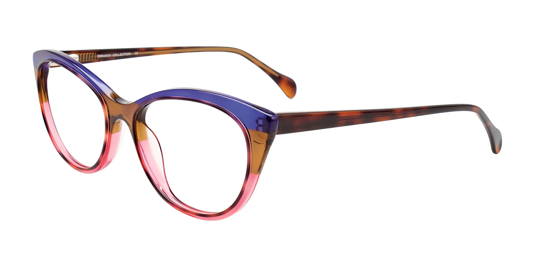 Paradox P5076 Eyeglasses Blue & Brown & Pink Crystal Paradox P5076 Eyeglasses Blue & Brown & Pink Crystal