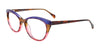 Paradox P5076 Eyeglasses | Size 54 / Blue & Brown & Pink Crystal