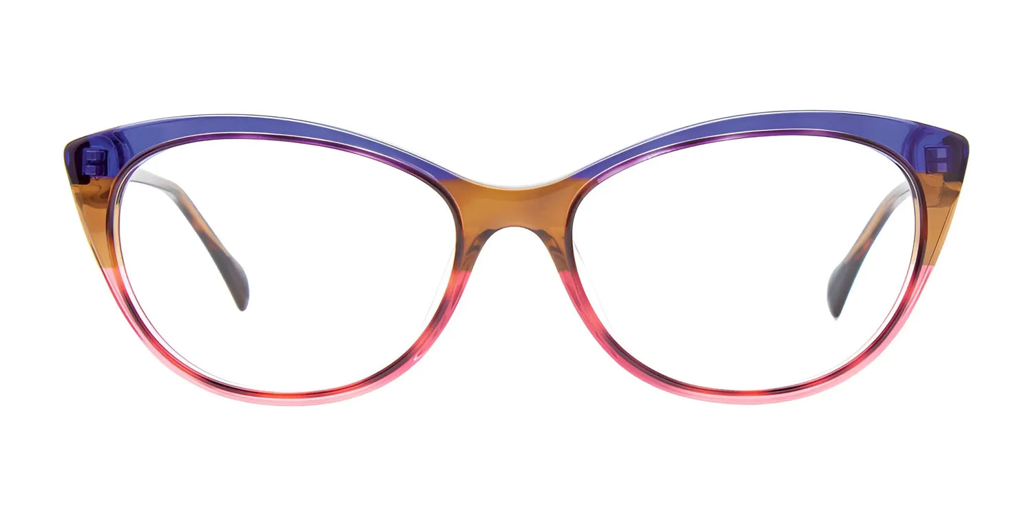 Paradox P5076 Eyeglasses | Size 54 by Paradox feature a chic cat eye shape and a blue-to-brown-and-pink gradient frame, ideal for women seeking standout style. Paradox P5076 Eyeglasses | Size 54 by Paradox feature a chic cat eye shape and a blue-to-brown-and-pink gradient frame, ideal for women seeking standout style.