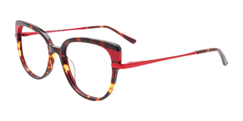 Paradox P5077 Eyeglasses / Size 52 / Demi Amber & Red