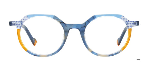 Paradox P5096 Eyeglasses / Size 47 / Multicolor Multipattern Blue & Amber /