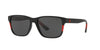 Polo PH4137 Sunglasses | Size 57 / Matte Black / Rubber Red / Grey (3N 9.3%)