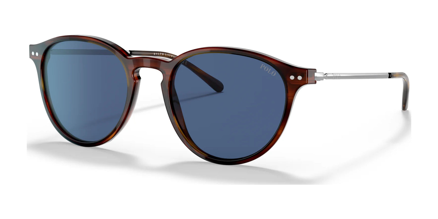 Polo PH4169 Sunglasses Shiny Striped Havana / Dark Blue Polo PH4169 Sunglasses Shiny Striped Havana / Dark Blue