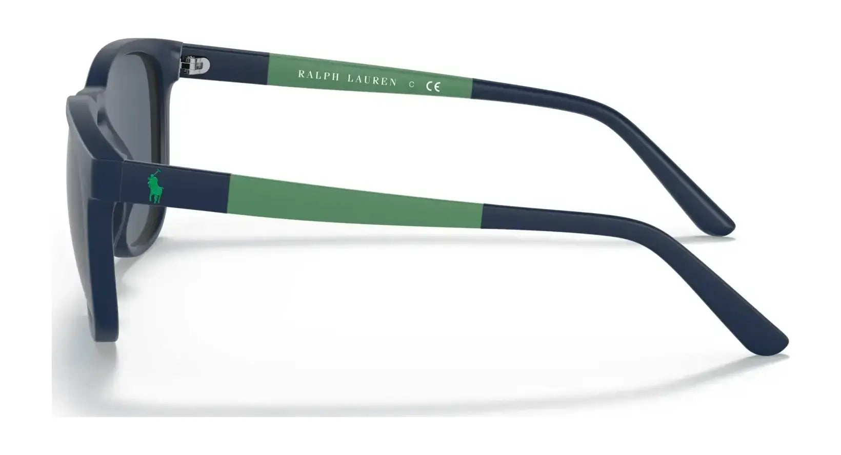 The Polo PH4182U Sunglasses, size 53, by Polo feature navy and green colors with a green logo on the temples for stylish UV protection. The Polo PH4182U Sunglasses, size 53, by Polo feature navy and green colors with a green logo on the temples for stylish UV protection.