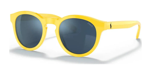 Polo PH4184F Sunglasses | Size 53 / Shiny Yellow / Blue Mirror (3N 10%) №542055