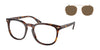 Polo PH4214F Eyeglasses with Sun-clips | Size 54 / Shiny Brown Tortoise / Brown (3N 13.3%) №613773