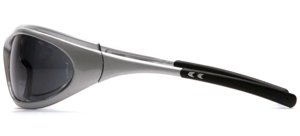 Pyramex Zone 2 Safety Glasses with Silver Frame and Gray Lens Pyramex Zone 2 Safety Glasses with Silver Frame and Gray Lens
