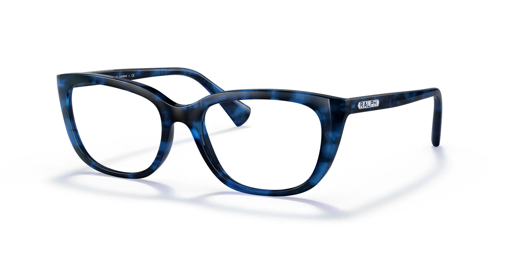 Ralph RA7125 Eyeglasses Sponged Havana Blue Ralph RA7125 Eyeglasses Sponged Havana Blue