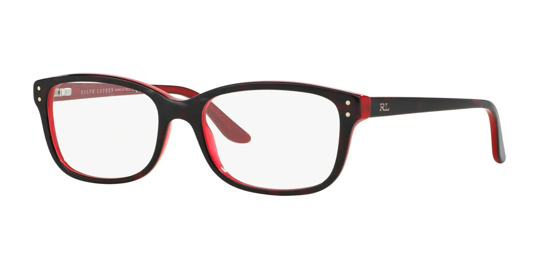 Ralph Lauren RL6062 Eyeglasses Shiny Dark Havana On Red Ralph Lauren RL6062 Eyeglasses Shiny Dark Havana On Red