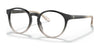 Ralph Lauren RL6221U Eyeglasses / Shiny Gradient Black/Transparent Beige №6022 / Size 49